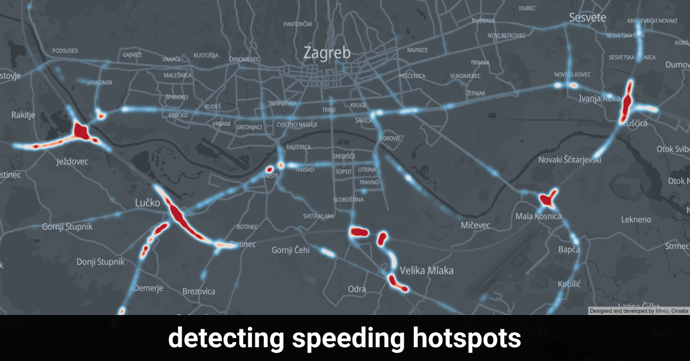 Speeding hotspots in Zagreb city